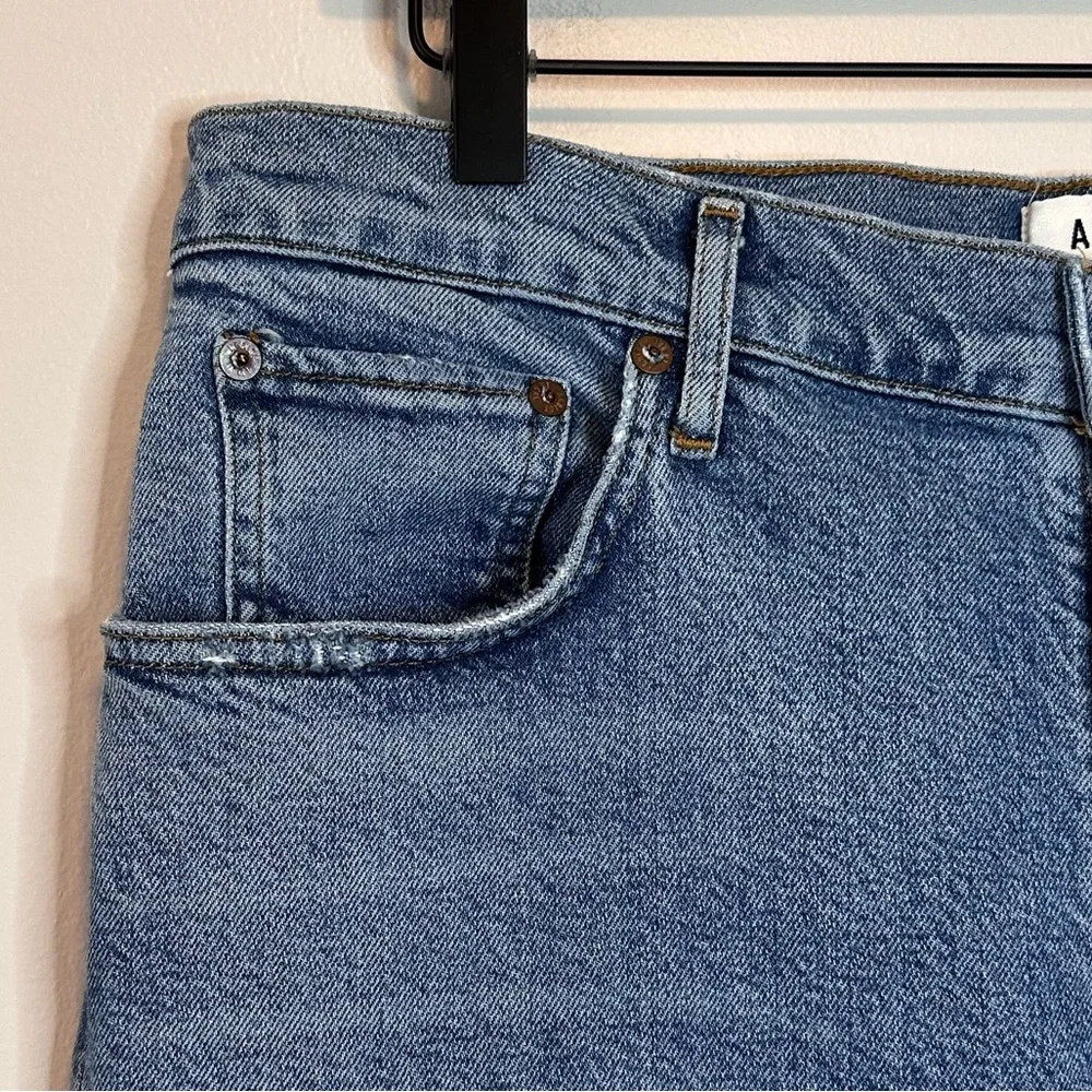 AGOLDE Riley High Rise Crop Distressed Jeans Size 32 - Picture 9 of 15